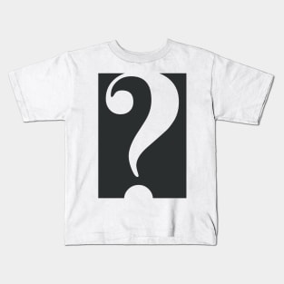 Question (White on Black) Kids T-Shirt